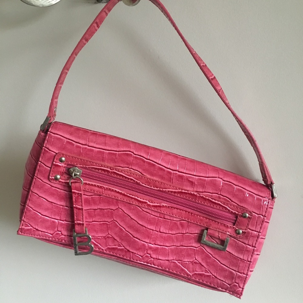 SOLD Pink Snakeskin Handbag - Picture 1 of 4
